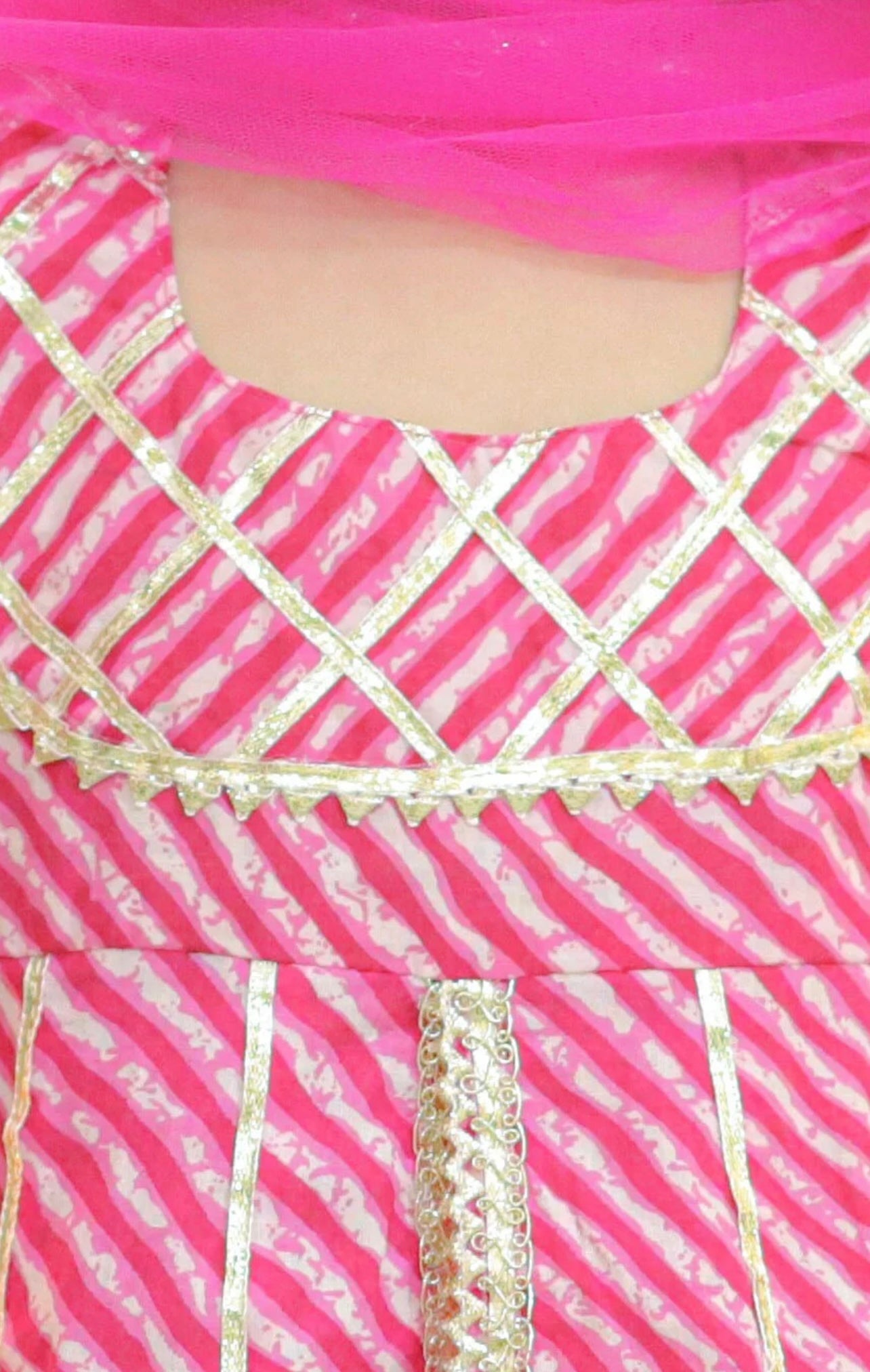 Pink pure cotton sharara set