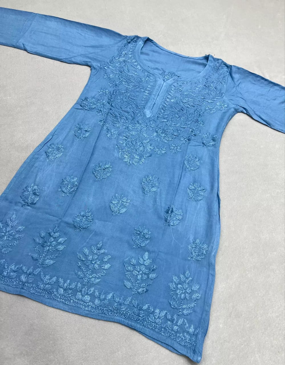 Chikankari pure modal short kurtis