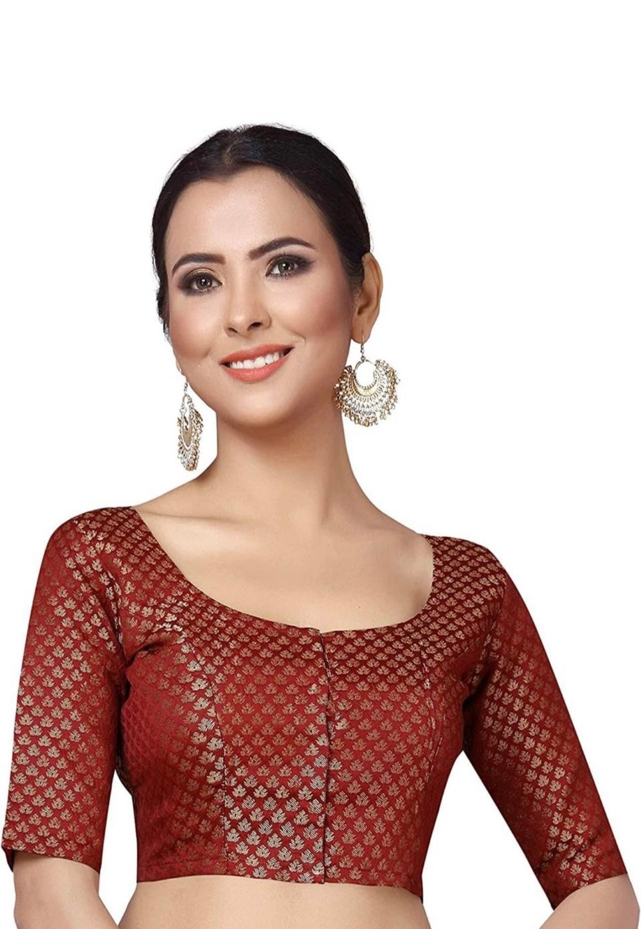 Maroon beautiful brocade blouse