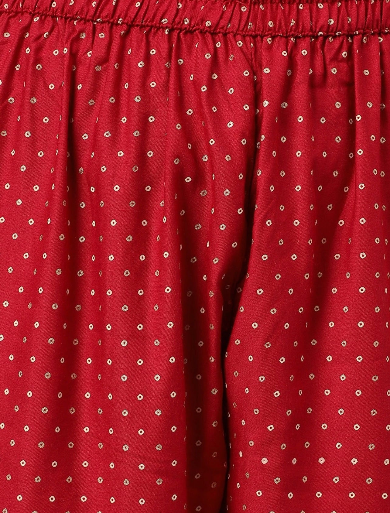 Red Rayon sequin yoke kurta set