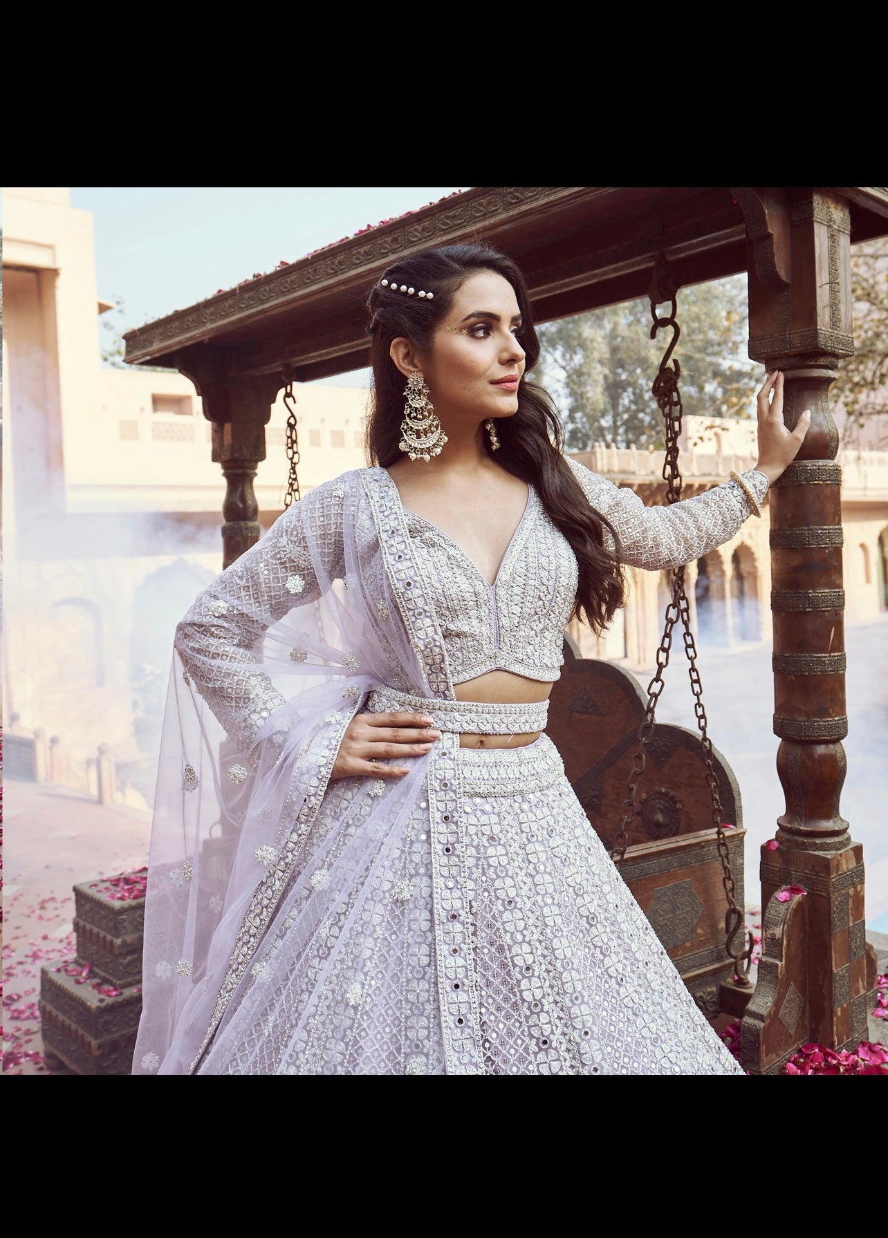 Lavender Heavy embroidered lehenga choli