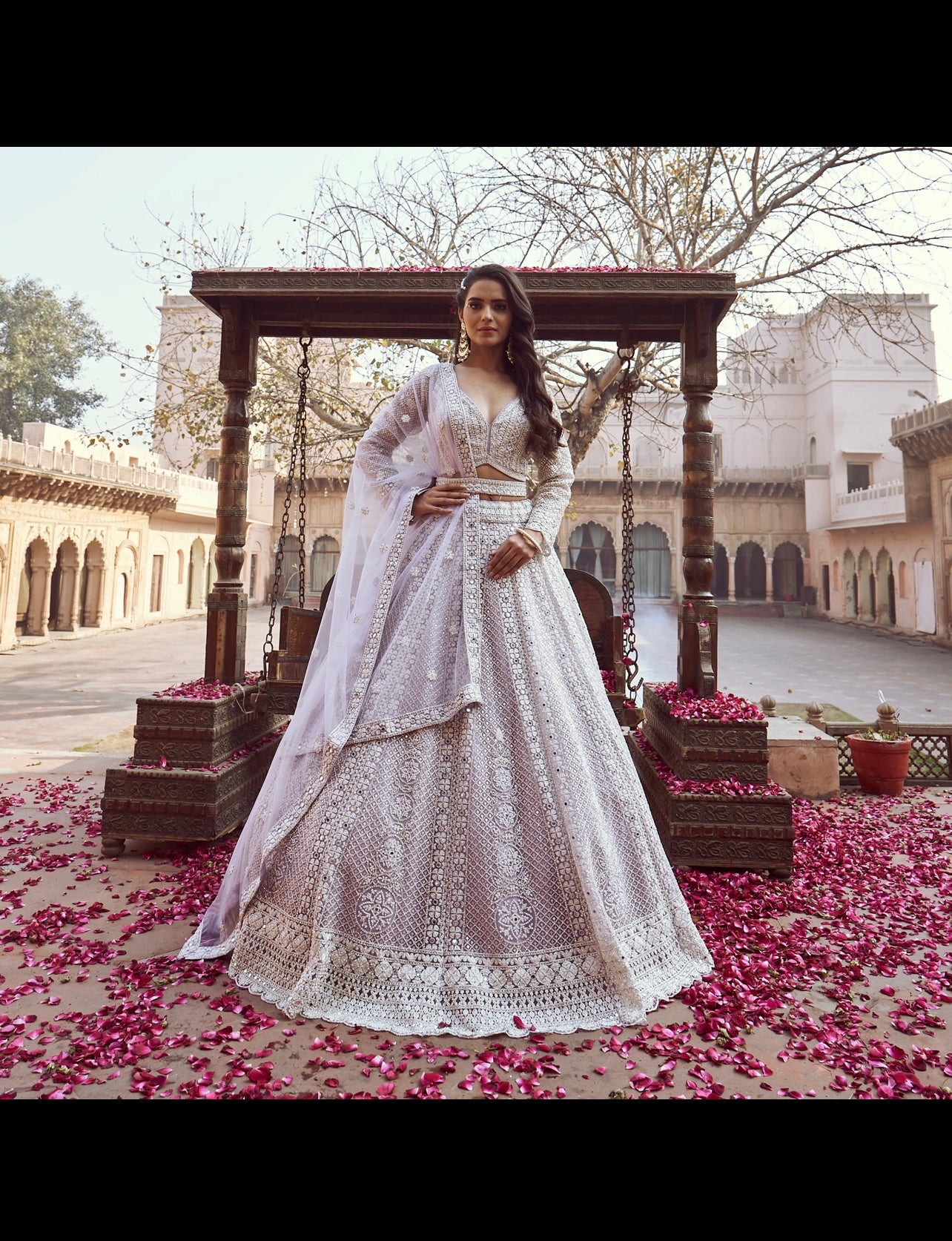 Lavender Heavy embroidered lehenga choli