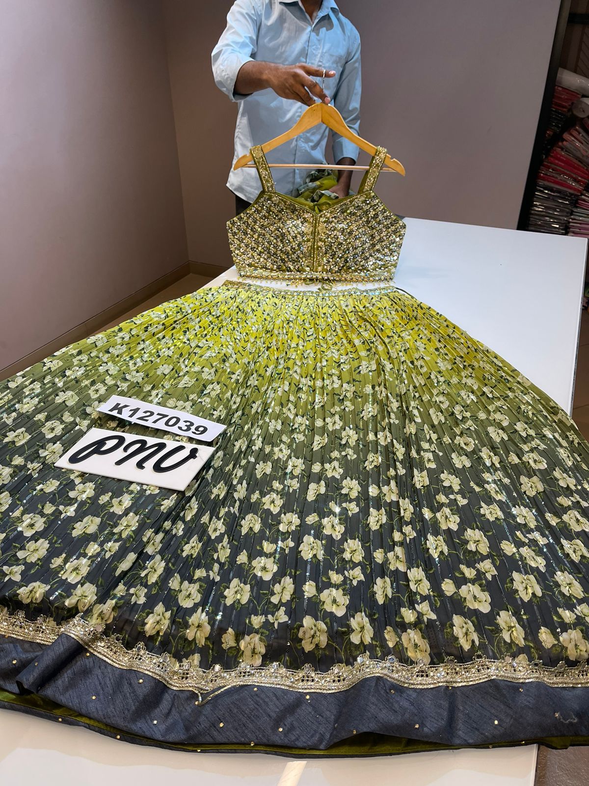 Beautiful Green Heavy handwork Lehenga Choli