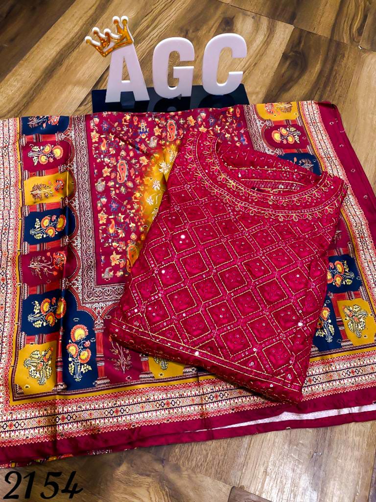 Plus Size Fuschia Pink Pink Sequence Gown with Dupatta