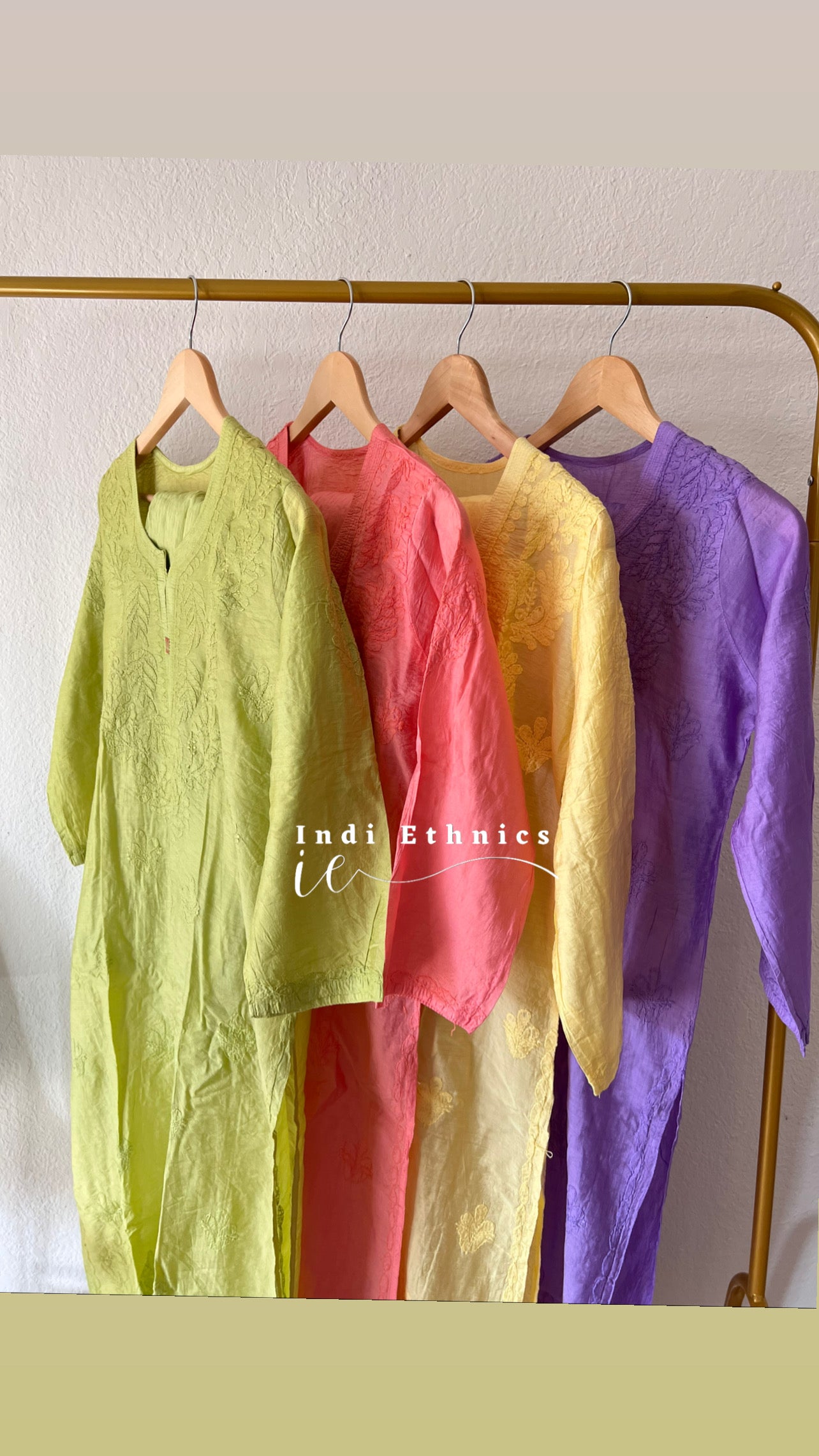 Green Beautiful Lucknowi work Chanderi Kurta Palazzo set