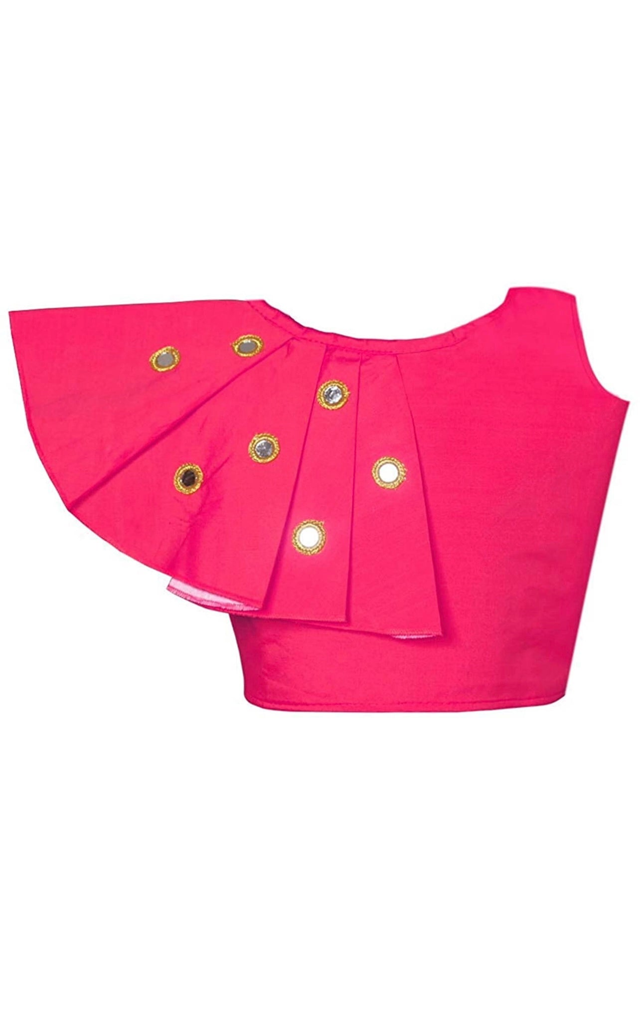 Beautiful Pink Foil Mirror work Lehenga choli for girls