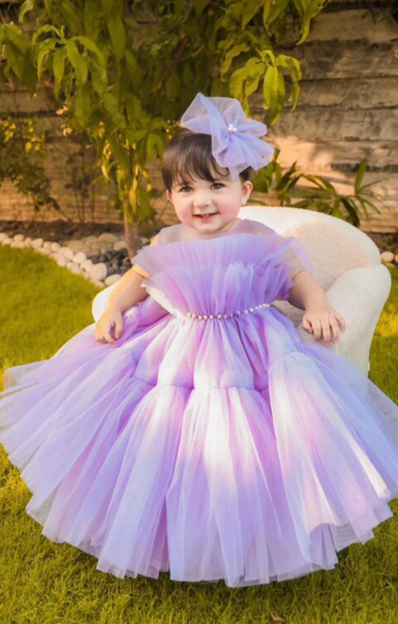 Lavender Girls Princess Dress for Birthday