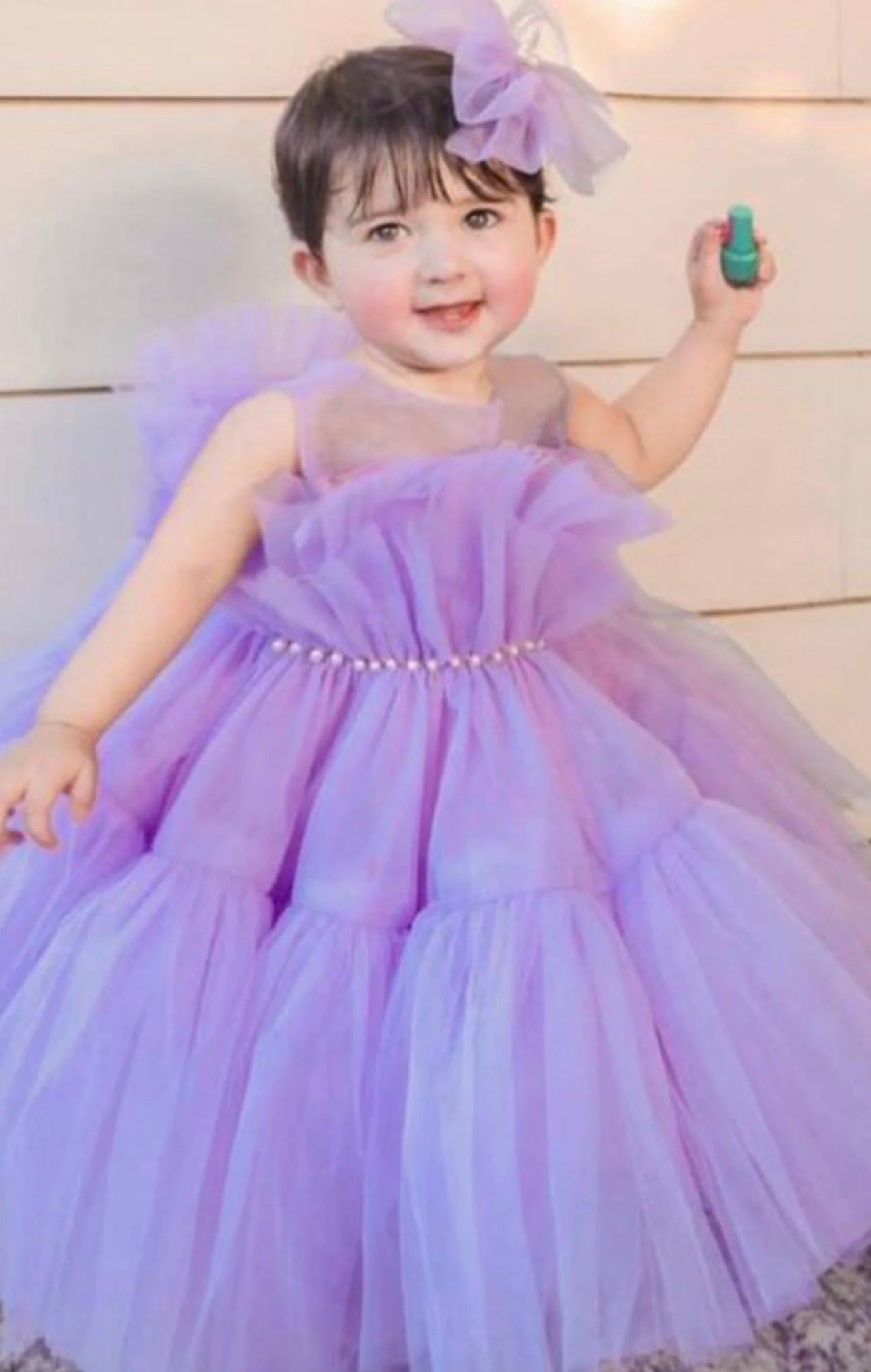 Lavender colour outlet dress for girl