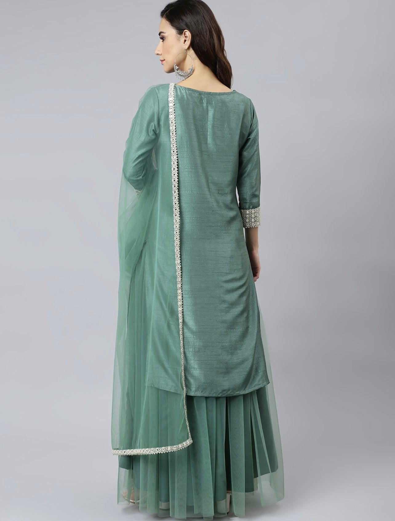 Paisley green Beautiful Sharara set