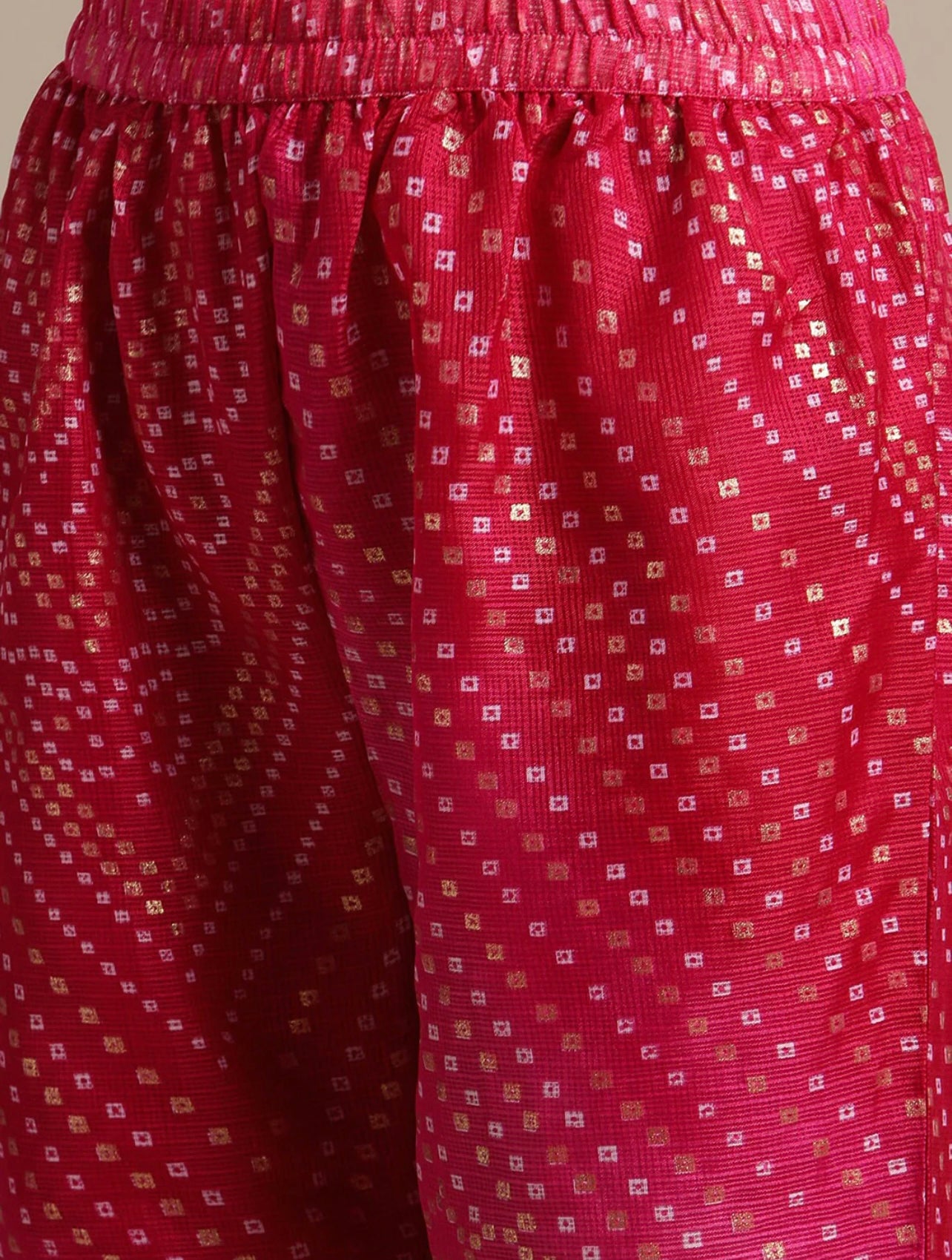Hot Pink Peplum top and sharara set