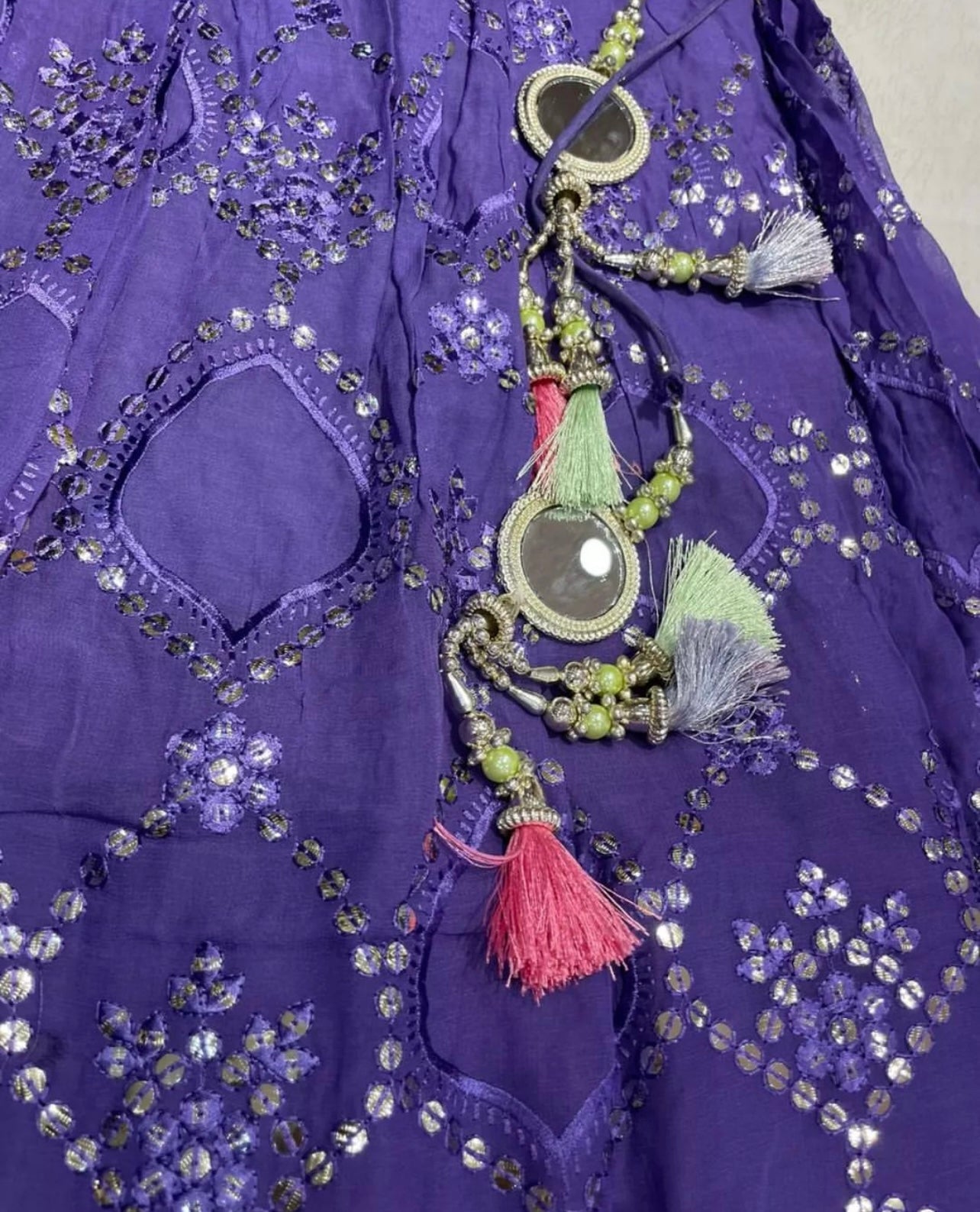 Purple Heavy handwork bridesmaid Lehenga choli
