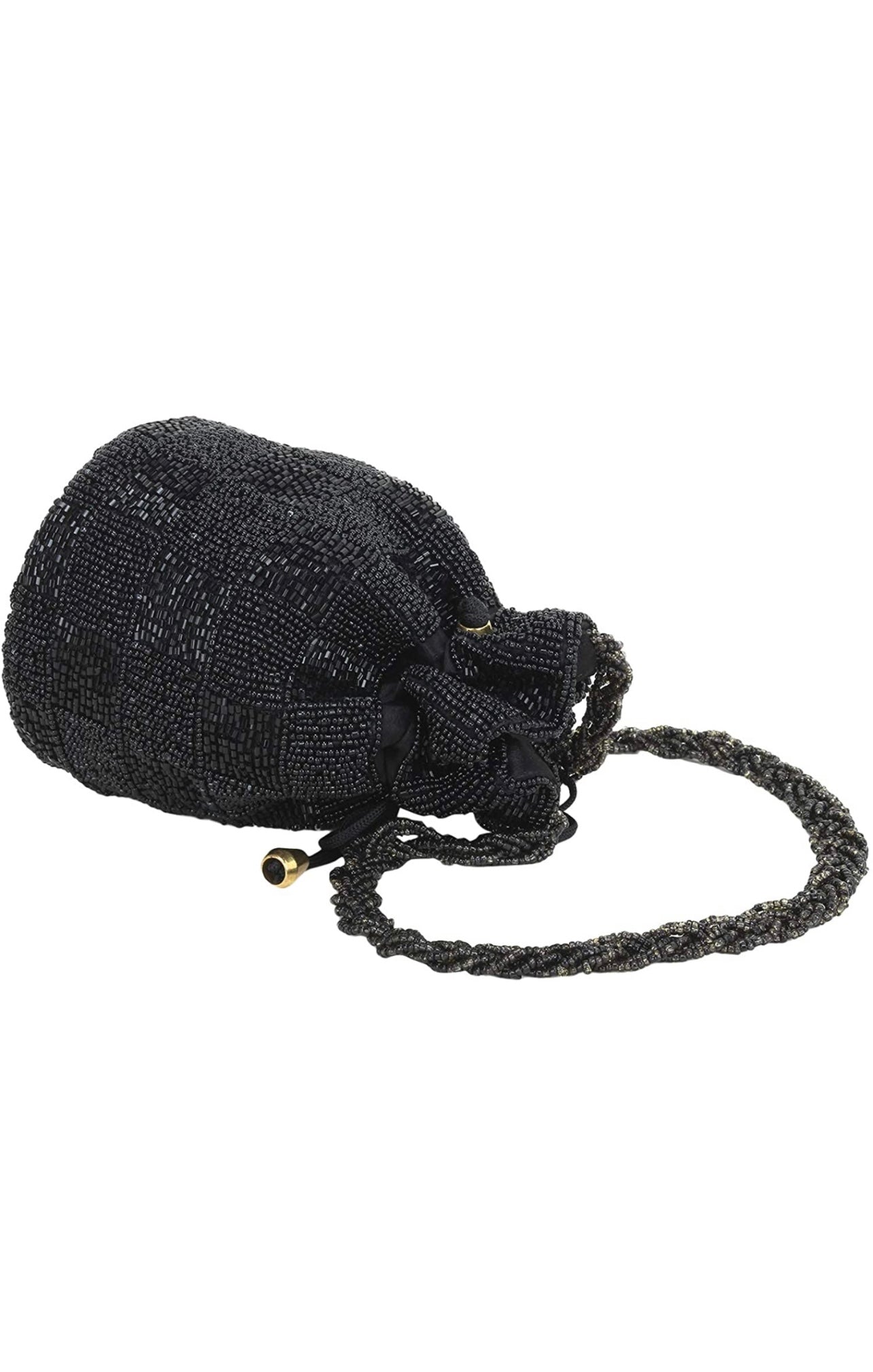 Black Designer Handmade Beaded Potli bag
