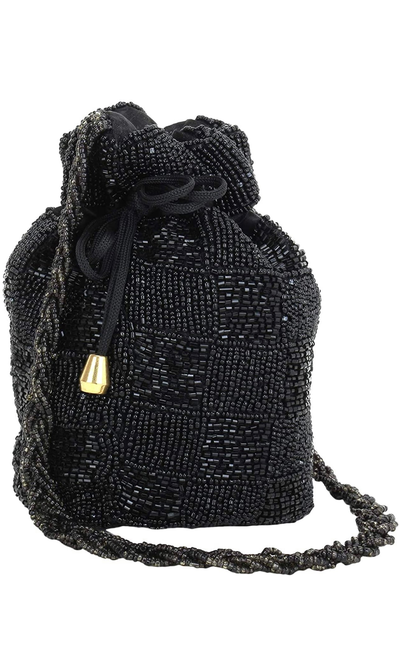 Black Designer Handmade Beaded Potli bag