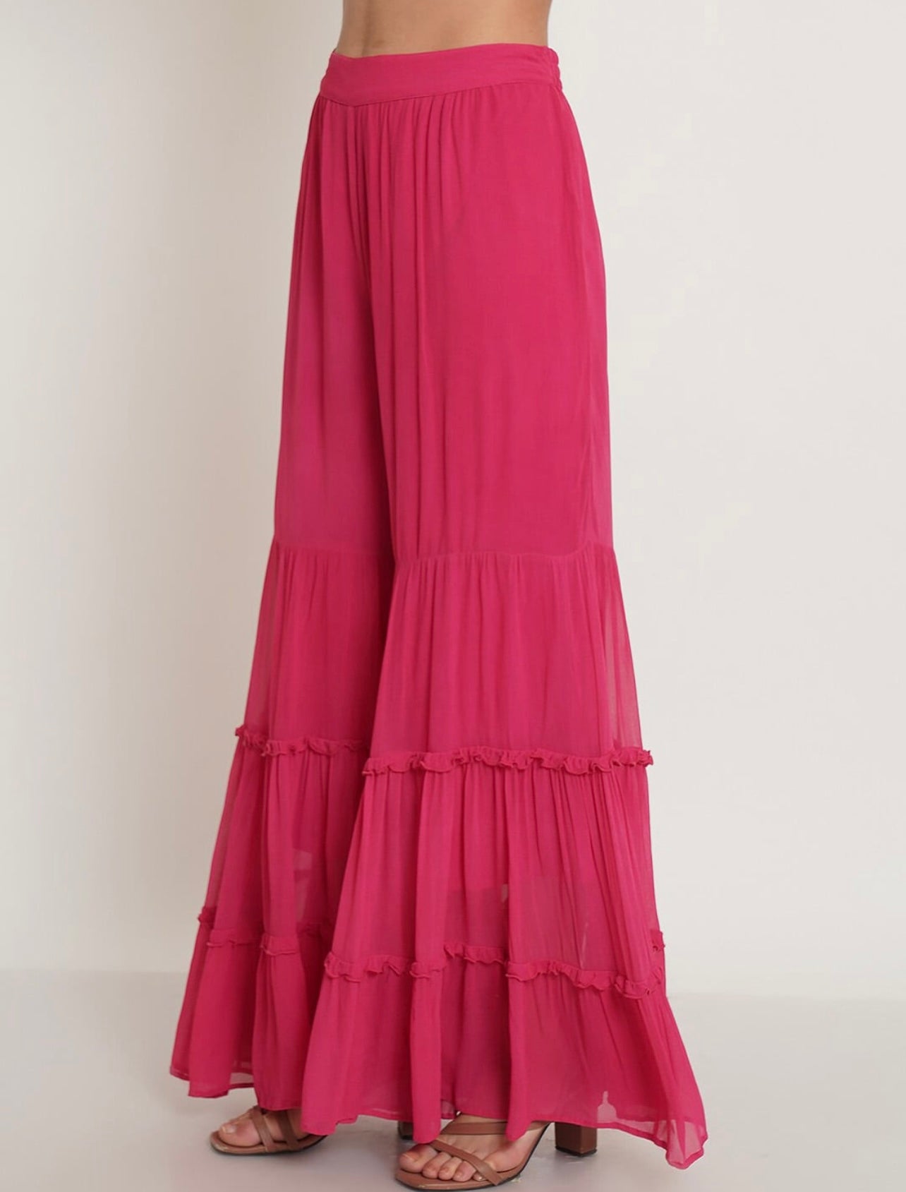 Pink Crop top shrug and Sharara Set