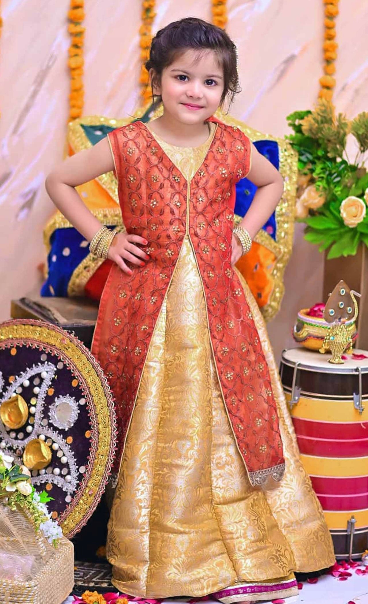 Mehndi lehenga for 2025 baby girl