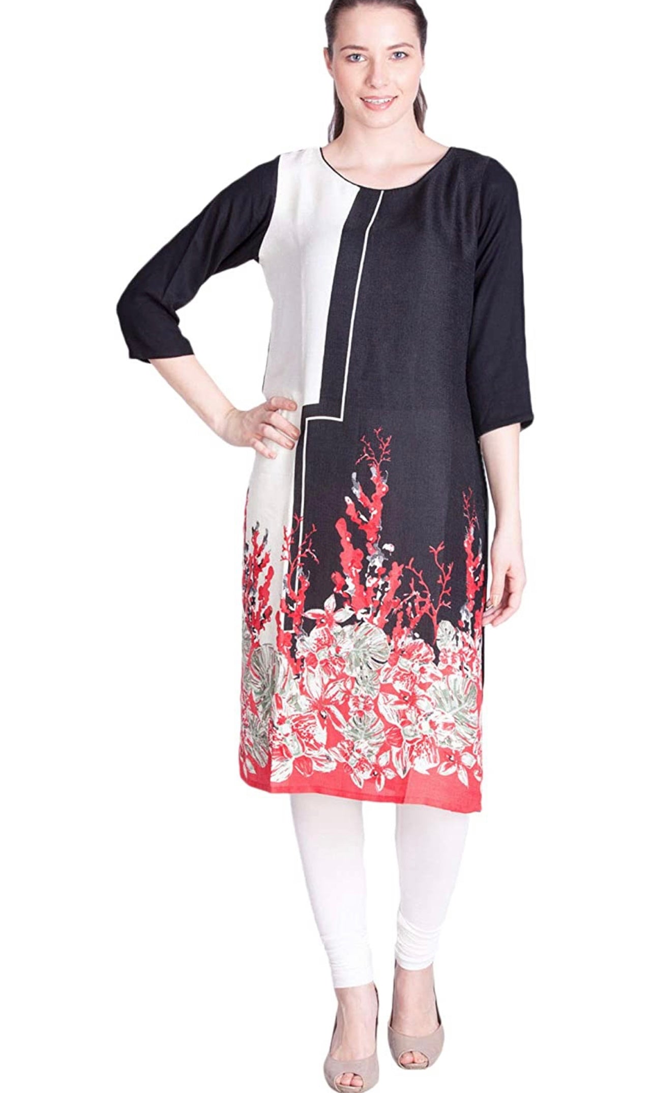 White Premium Lyra Chudidar Leggings