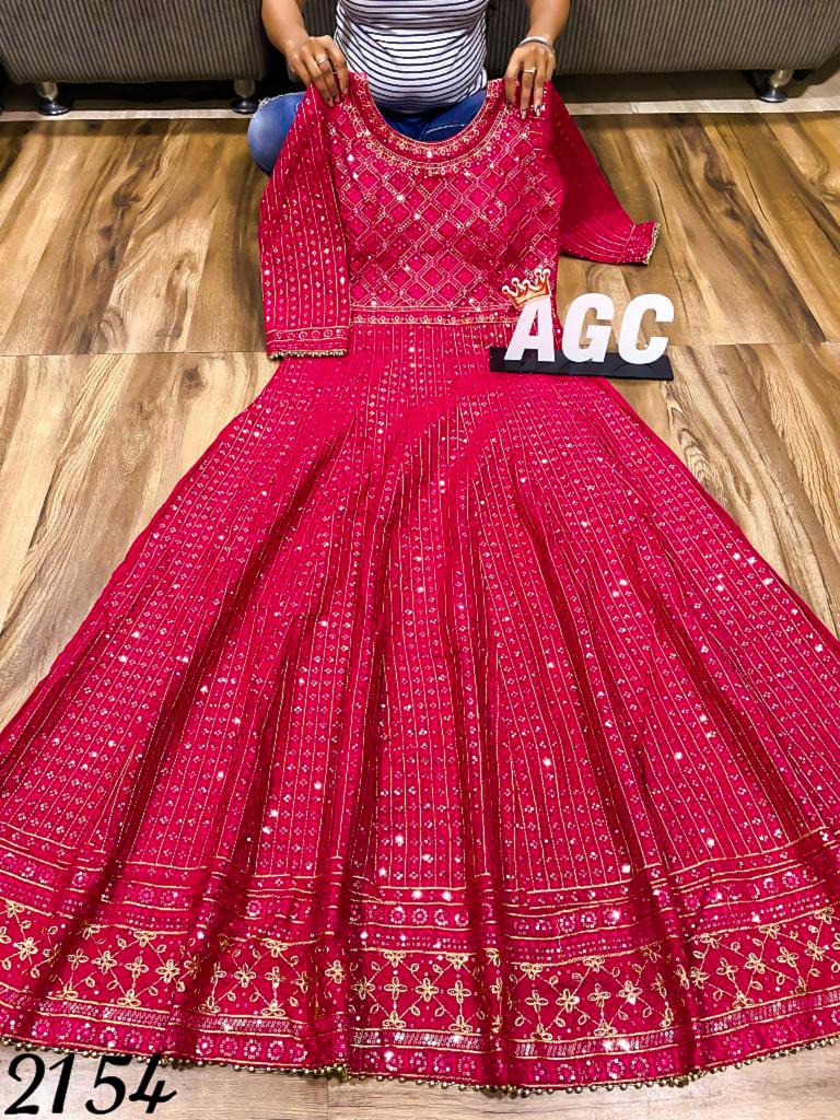 Plus Size Fuschia Pink Pink Sequence Gown with Dupatta