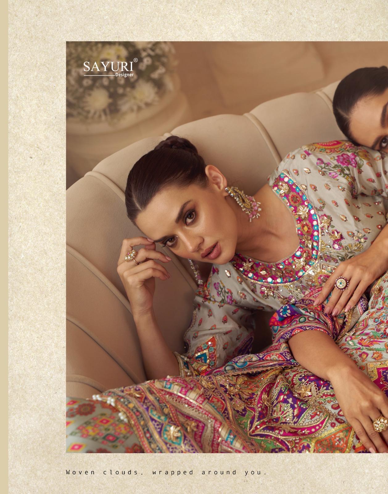 Crepe silk multicolor anarkali kurta set