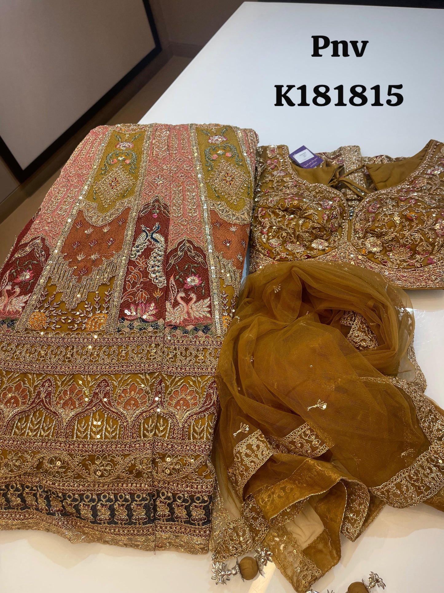 Stunning gold multicolor lehenga