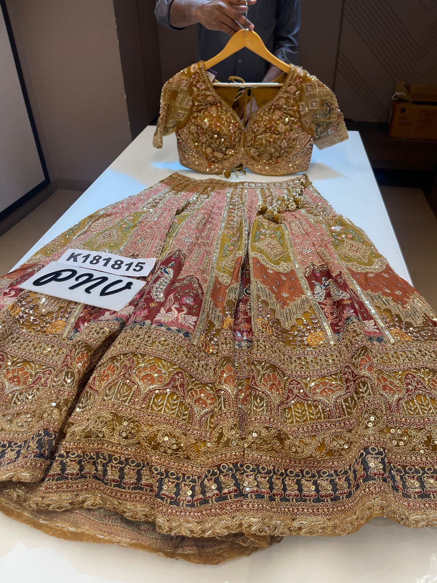 Stunning gold multicolor lehenga