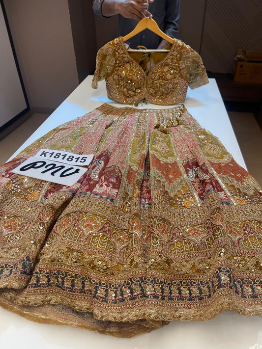 Stunning gold multicolor lehenga