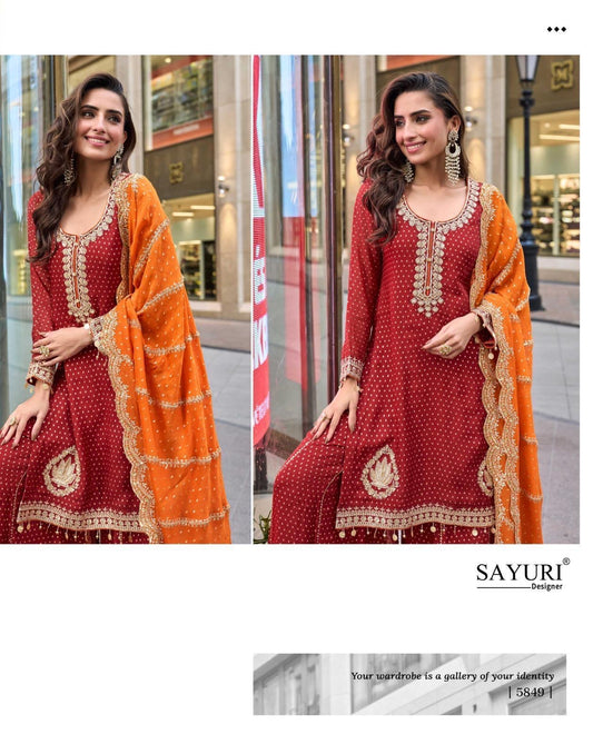Maroon beautiful pure viscose silk palazzo sharara siit