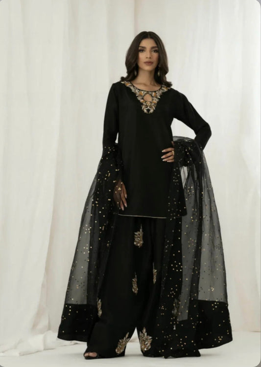 Black elegant farshi salwar suit