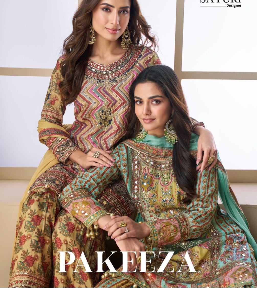 Mint crepe beautiful sharara suit