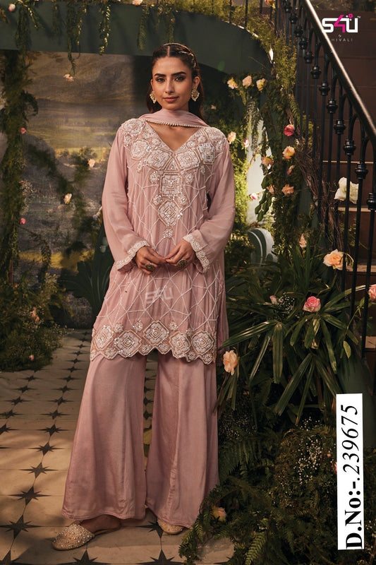 Plus size Heavy handwork palazzo suit