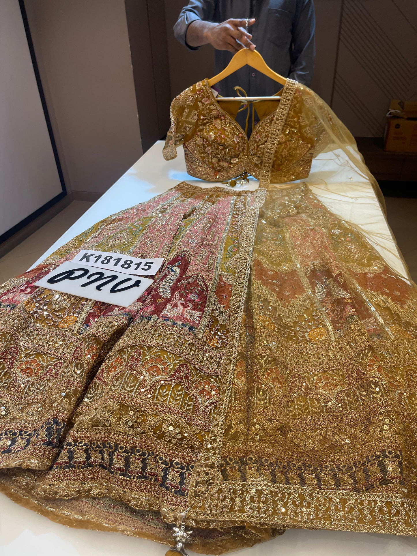 Stunning gold multicolor lehenga