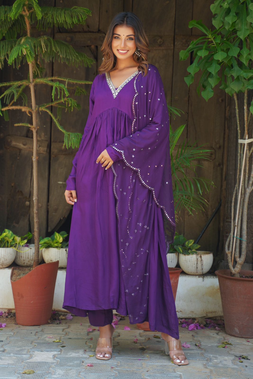 Buy Designer Punjabi Patiala Purple Suit Salwar Kameez Suit Embroidery  Shalwar Suit Heavy Dupatta Designer Custom Stitched for Girls and Women  Online in India - Etsy