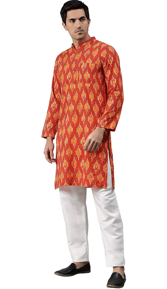 Men's Pure Cotton embroidered Kurta