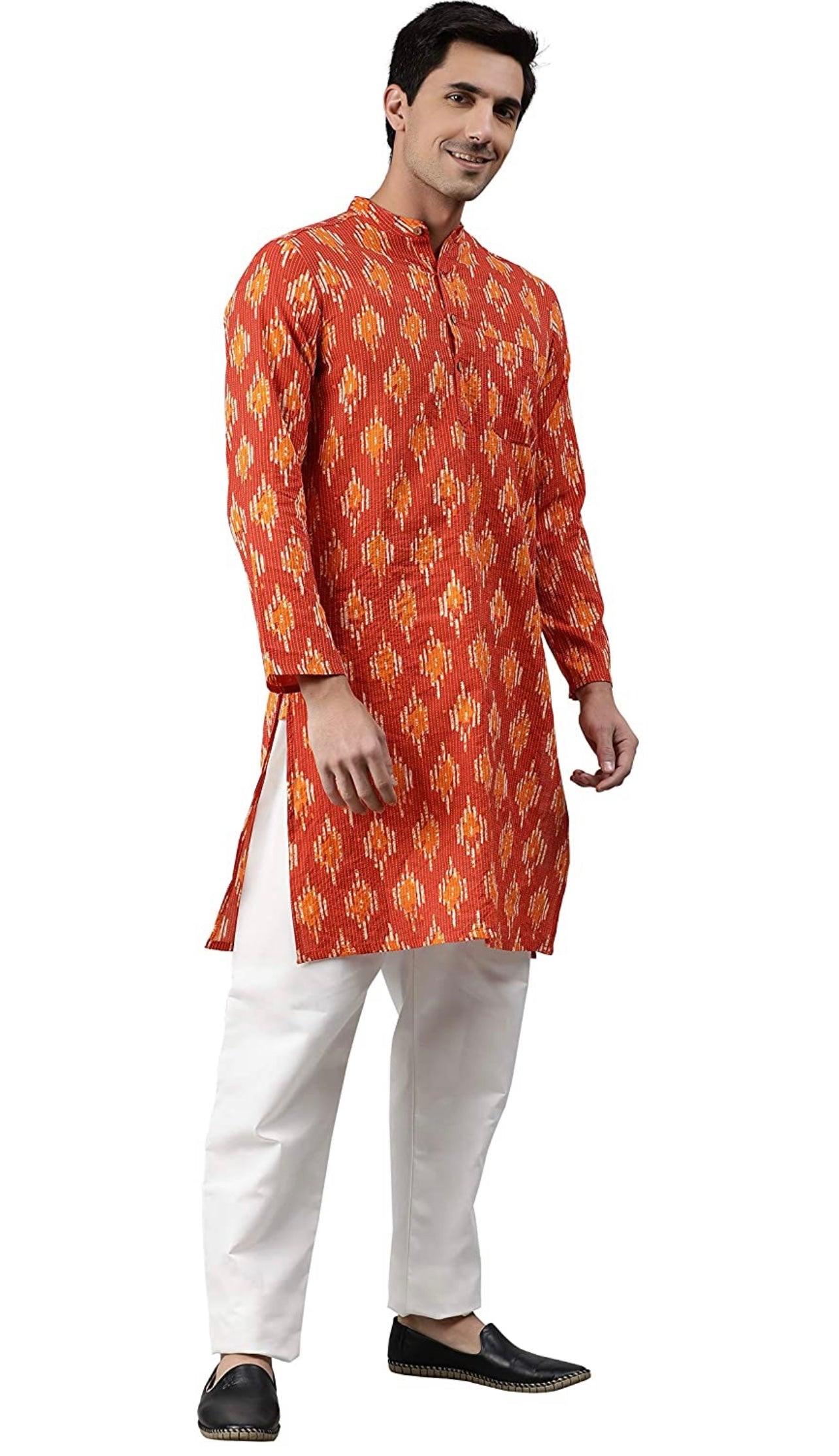 Men's Pure Cotton embroidered Kurta