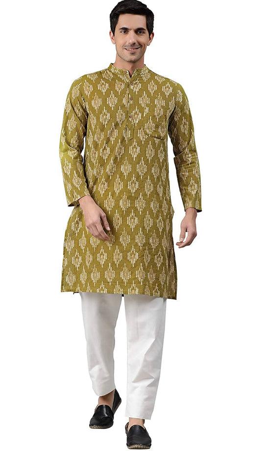 Men's Pure Cotton embroidered Kurta