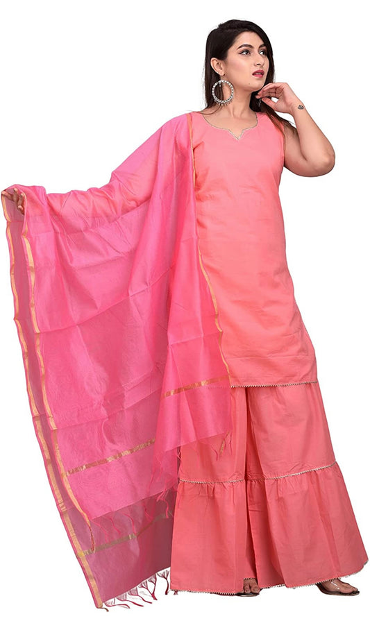 Light Pink Elegant Sharara set with gota work