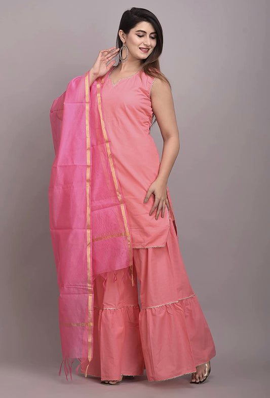 Light Pink Elegant Sharara set with gota work