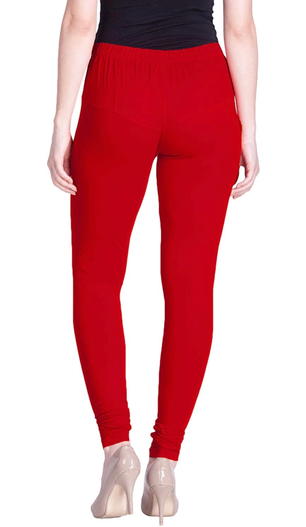 Red Premium Lyra stretchable Churidar leggings