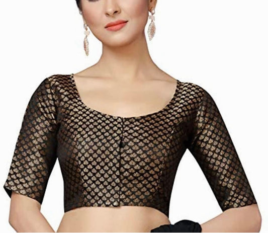 Meerha brocade ready to wear saree blouse