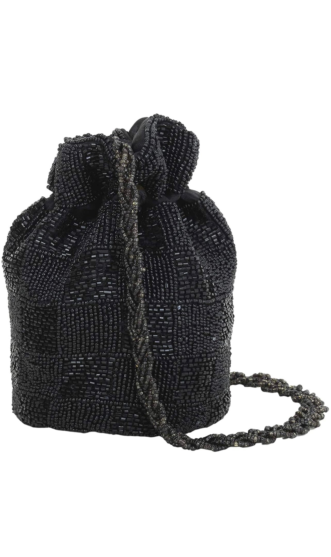 Black Designer Handmade Beaded Potli bag