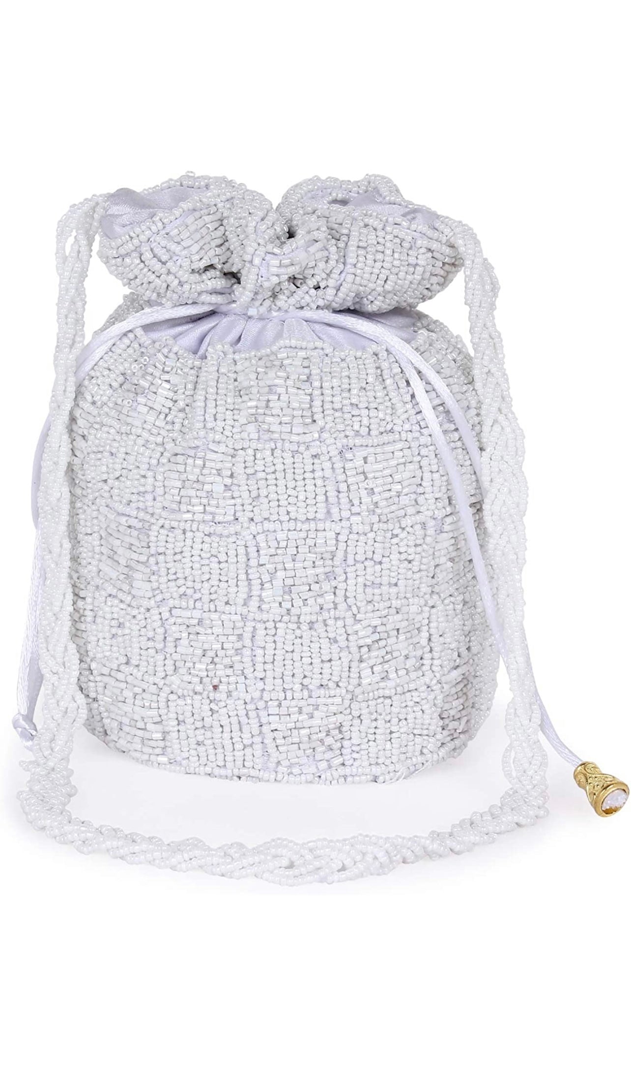 White Classy Designer handmade Potli bag