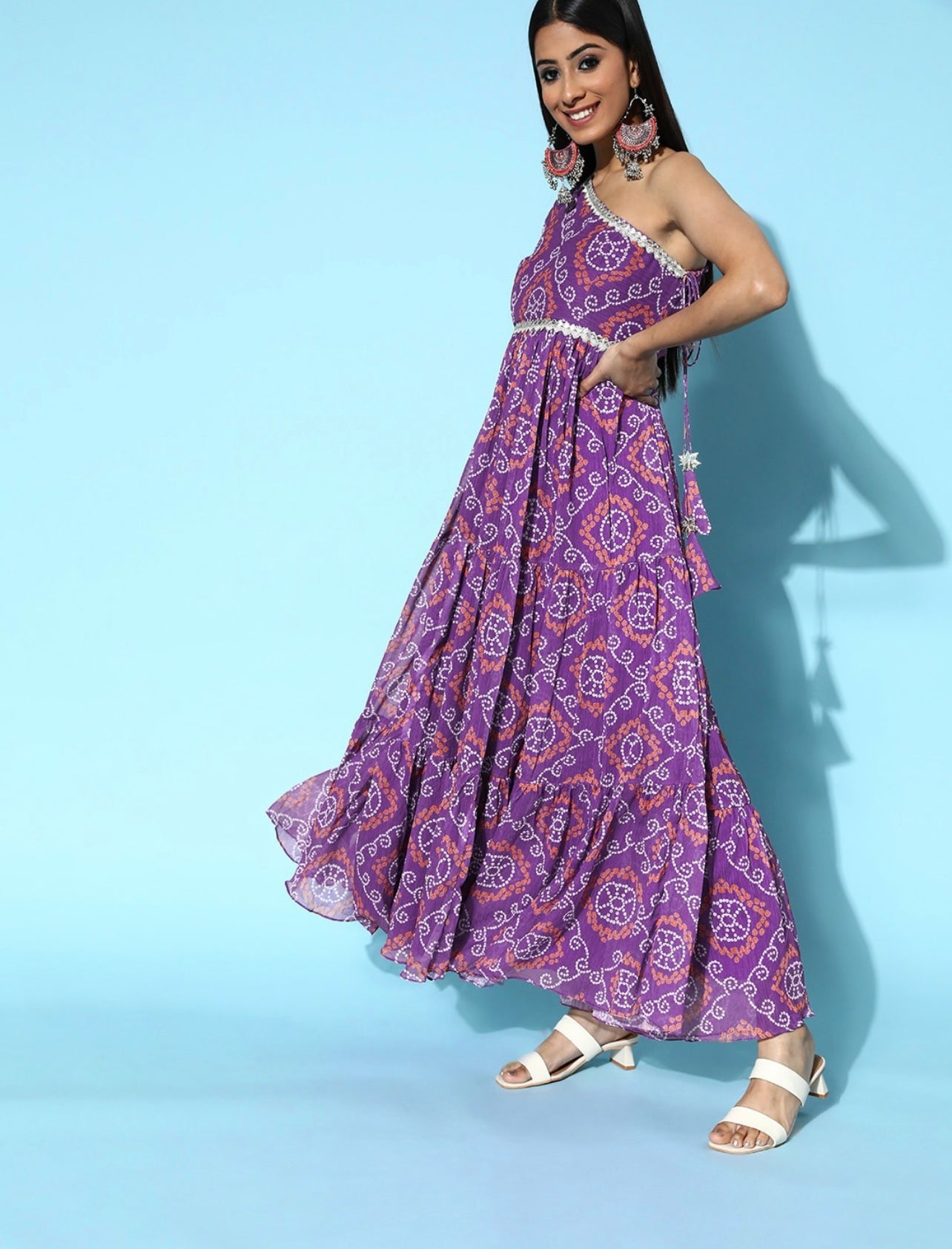 Okhai 'Starlike' Silk Blend Mirror Work Dress – Okhaistore