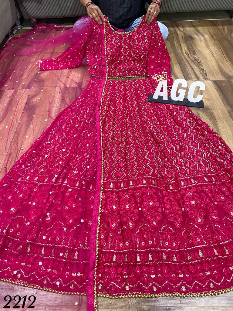 Pink Heavy Sequin work lehenga choli