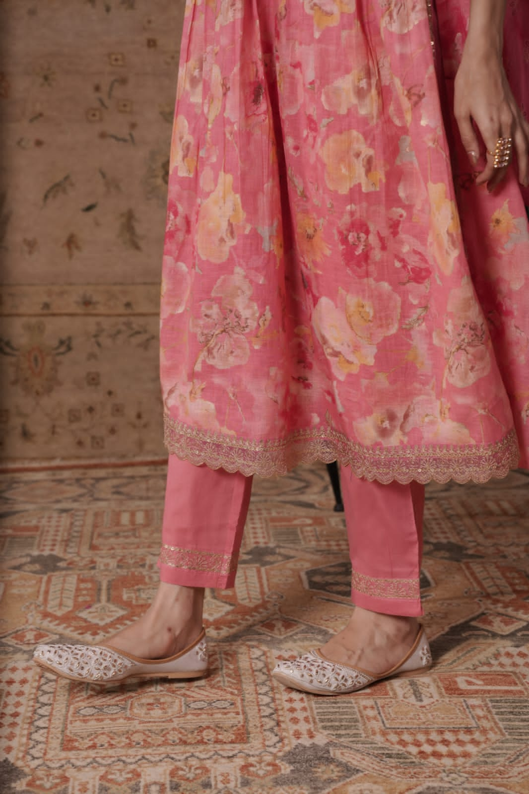 Pink Beautiful Alia Cut Kurta set