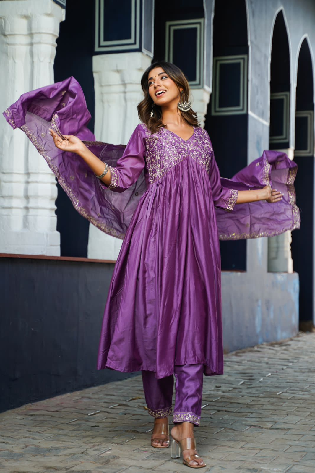 Purple Color Designer Kurti – Sulbha Fashions